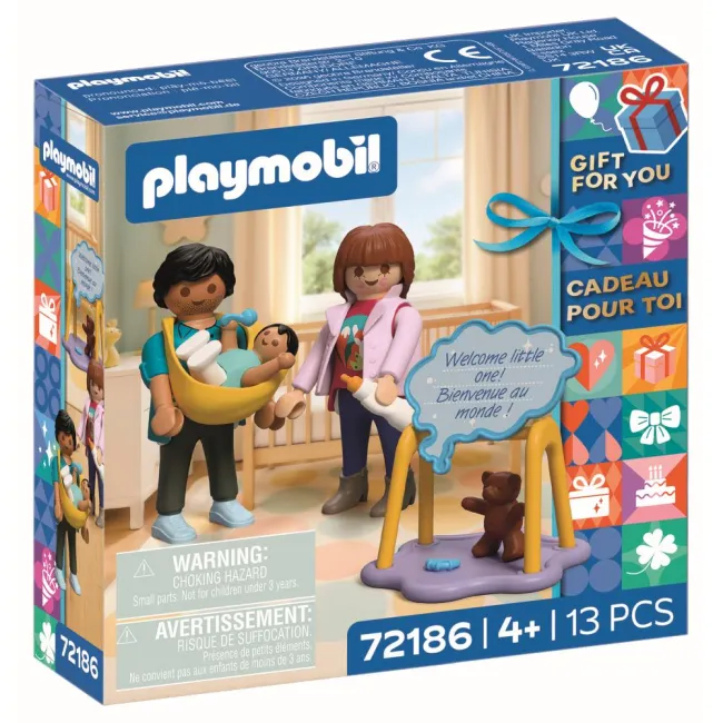 Playmobil - Set cadou pentru nastere Familie cu bebelus - ARTPM72186