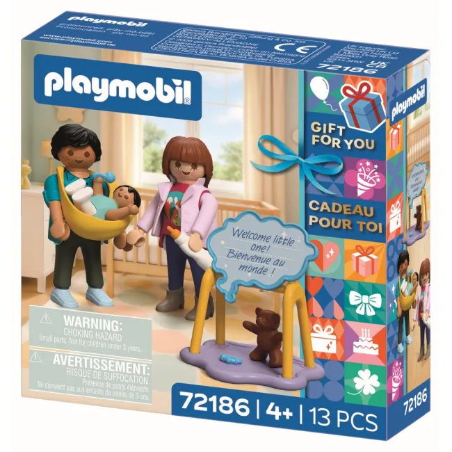 Playmobil - Set cadou pentru nastere Familie cu bebelus - ARTPM72186