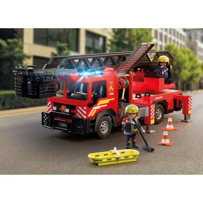 Playmobil - Jucarie de rol Camion de pompieri cu scara - ARTPM72192