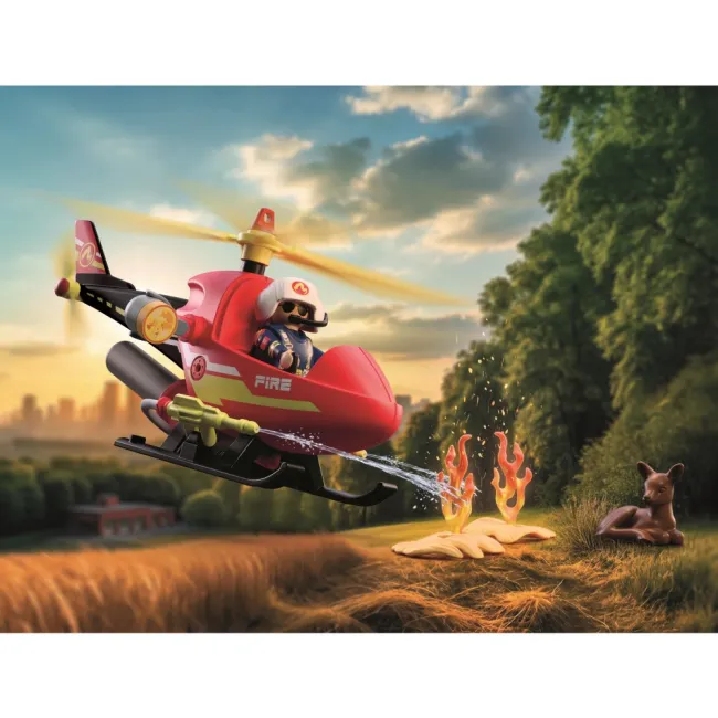 Playmobil - Jucarie de rol Elicopter de pompieri - ARTPM72196