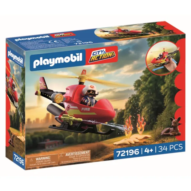 Playmobil - Jucarie de rol Elicopter de pompieri - ARTPM72196