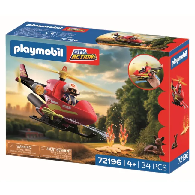 Playmobil - Jucarie de rol Elicopter de pompieri - ARTPM72196
