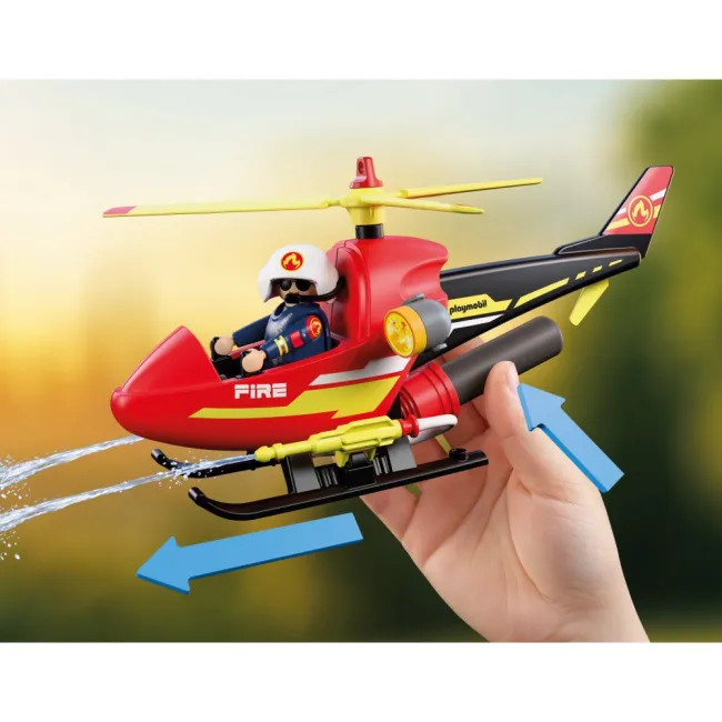 Playmobil - Jucarie de rol Elicopter de pompieri - ARTPM72196