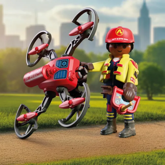 Playmobil - Jucarie de rol Drona de pompieri - ARTPM72197