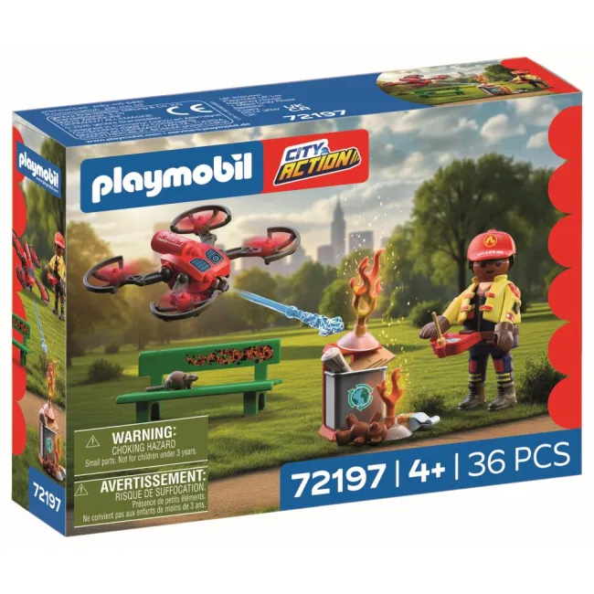 Playmobil - Jucarie de rol Drona de pompieri - ARTPM72197