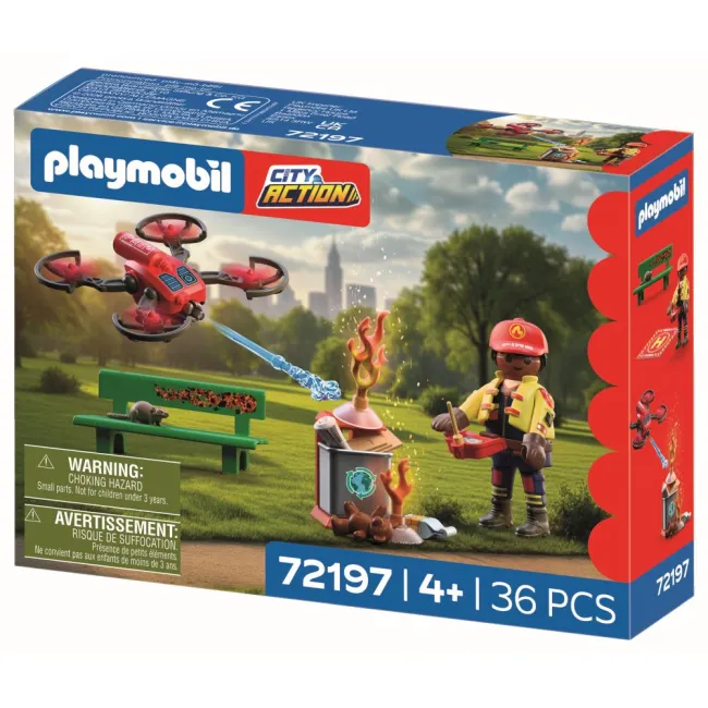 Playmobil - Jucarie de rol Drona de pompieri - ARTPM72197
