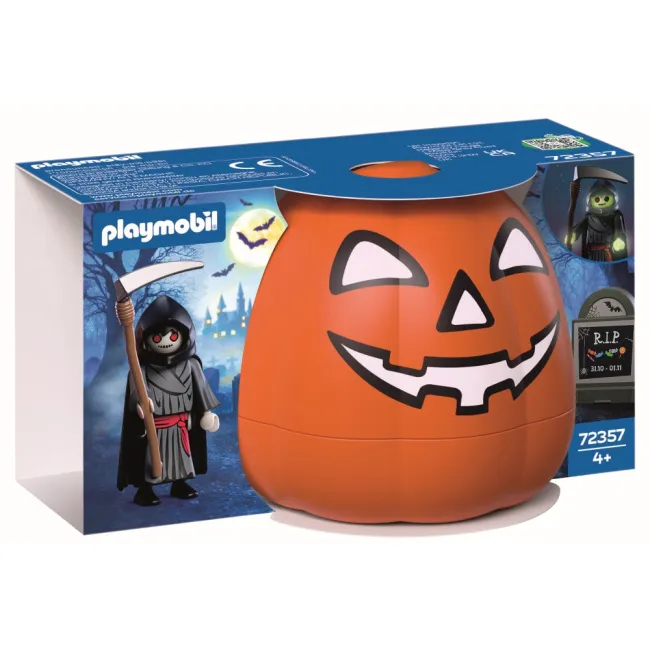 Playmobil - Dovleac de Halloween si Figurina moartea cu coasa - ARTPM72357
