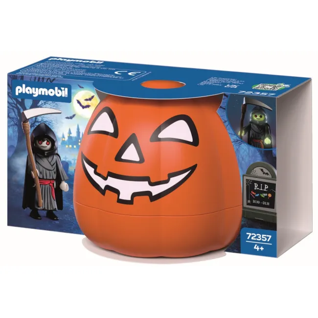 Playmobil - Dovleac de Halloween si Figurina moartea cu coasa - ARTPM72357
