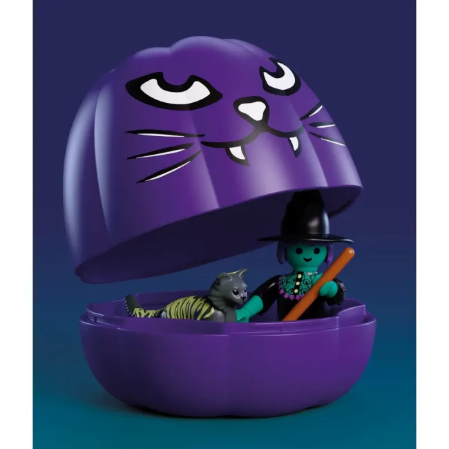 Playmobil - Dovleac de Halloween si Figurina vrajitoare - ARTPM72360