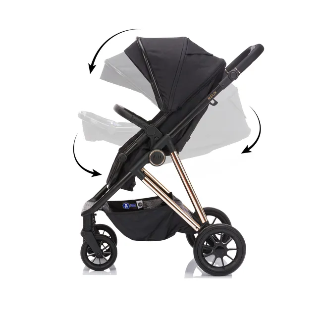 Carucior Fill Elix transformabil 2 in 1 black Fillikid