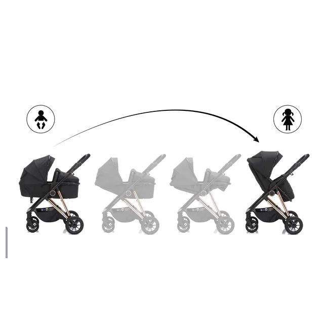 Carucior Fill Elix transformabil 2 in 1 black Fillikid