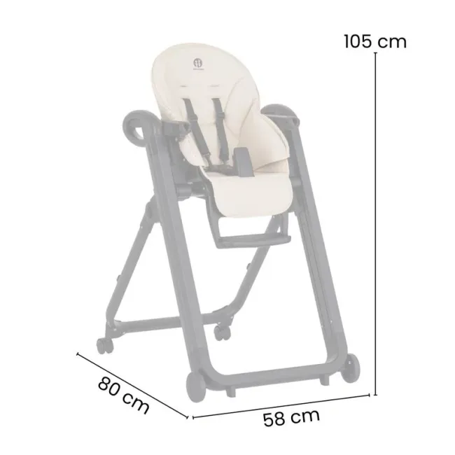 Scaun de masa, Petite&Mars, Tasty, Multifunctional 3 in 1, Pana la 15 kg, Reglabil pe inaltime in 7 pozitii, Spatar reglabil pana la 175 grade, Suport picioare si tavita reglabile, Cu roti, Pliabil, Aluminiu, 6-36 luni, Albastru BYN361878