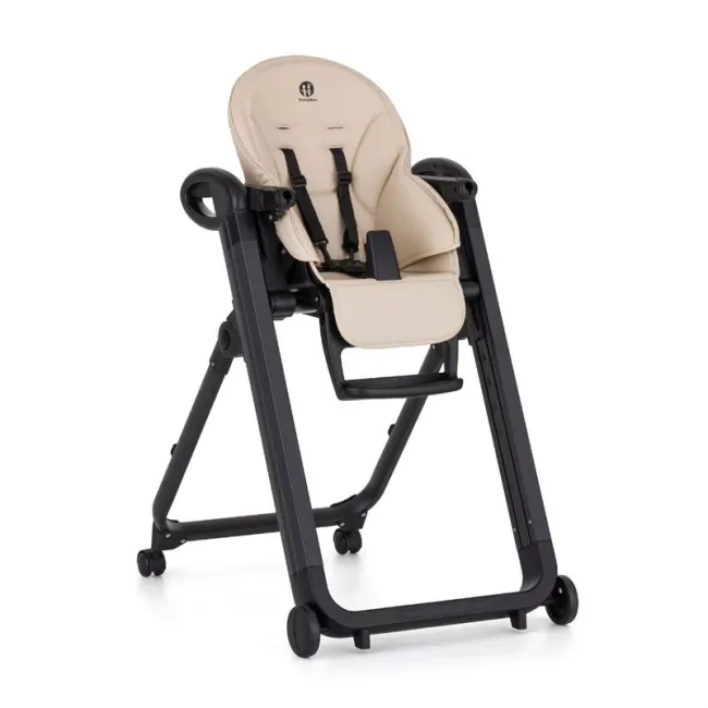 Scaun de masa, Petite&Mars, Tasty, Multifunctional 3 in 1, Pana la 15 kg, Reglabil pe inaltime in 7 pozitii, Spatar reglabil pana la 175 grade, Suport picioare si tavita reglabile, Cu roti, Pliabil, Aluminiu, 6-36 luni, Bej BYN361375