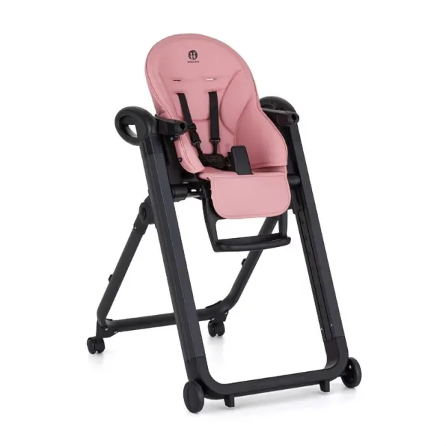 Scaun de masa, Petite&Mars, Tasty, Multifunctional 3 in 1, Pana la 15 kg, Reglabil pe inaltime in 7 pozitii, Spatar reglabil pana la 175 grade, Suport picioare si tavita reglabile, Cu roti, Pliabil, Aluminiu, 6-36 luni, Roz BYN361791