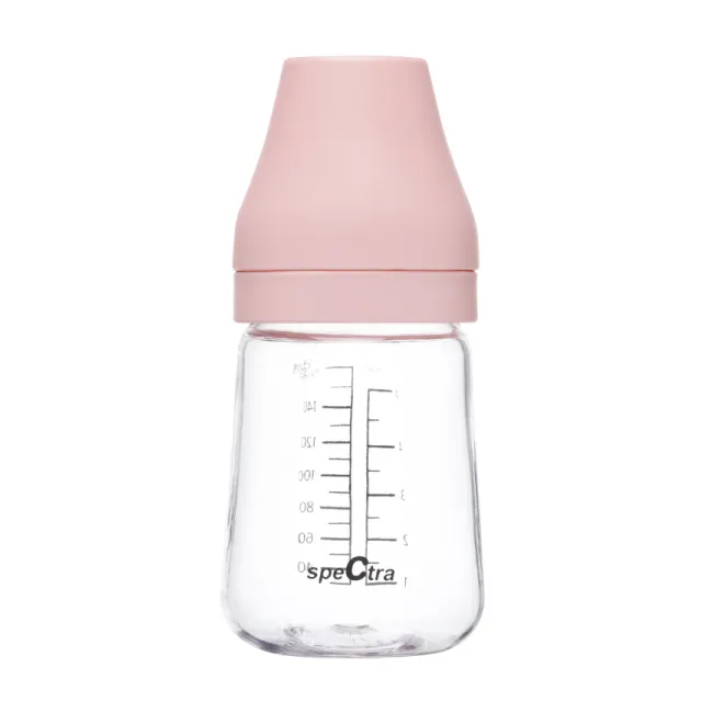 Biberon pa anticolici premium cu tetina s, roz (160 ml)