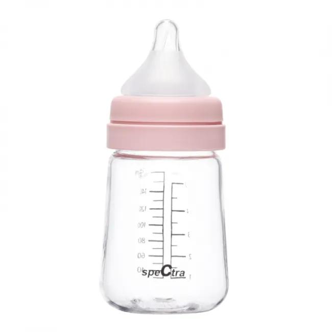 Biberon pa anticolici premium cu tetina s, roz (160 ml)