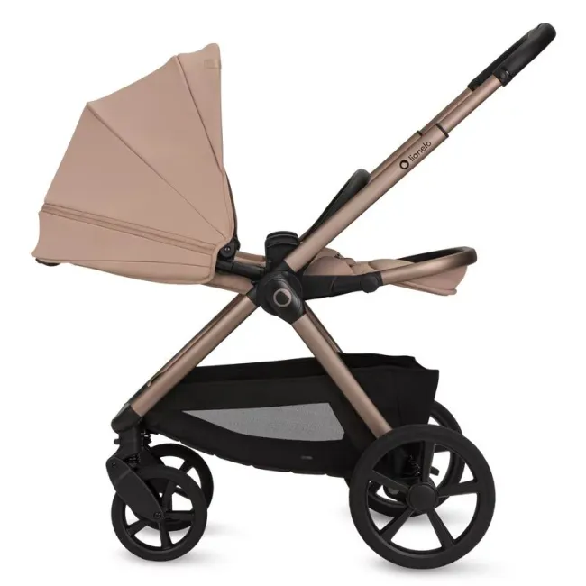 Carucior 2 in 1, Lionelo, Carmine, Parte sport si Landou anti-reflux, Salteluta ventilata, Reglare spatar, Suport de picioare, Maner reglabil, Sustine 22 kg, Cu accesorii, 0 luni+, Bej BYNLO-CARMINE_2IN1_BEIGE_SAND