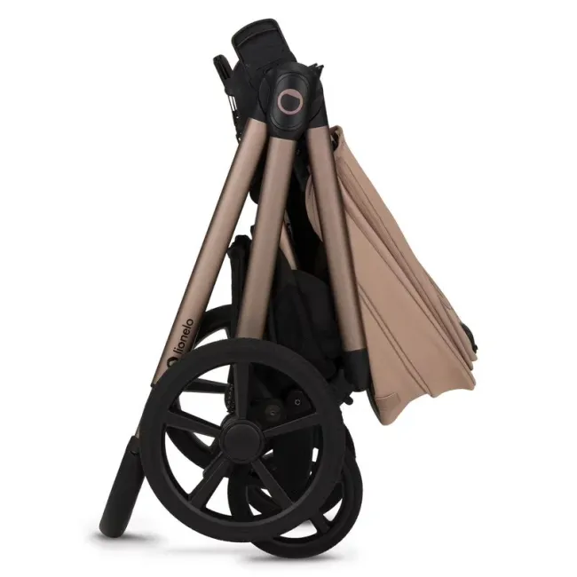 Carucior 2 in 1, Lionelo, Carmine, Parte sport si Landou anti-reflux, Salteluta ventilata, Reglare spatar, Suport de picioare, Maner reglabil, Sustine 22 kg, Cu accesorii, 0 luni+, Bej BYNLO-CARMINE_2IN1_BEIGE_SAND