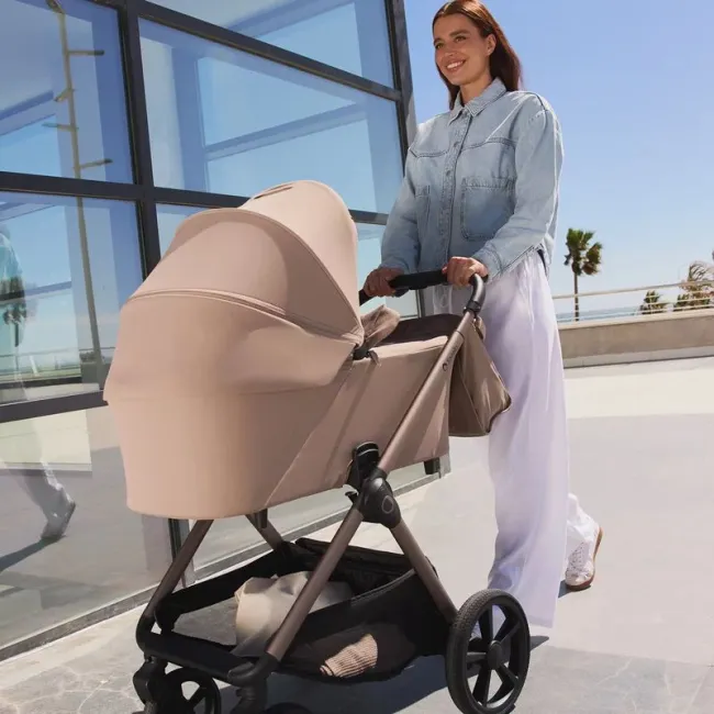 Carucior 2 in 1, Lionelo, Carmine, Parte sport si Landou anti-reflux, Salteluta ventilata, Reglare spatar, Suport de picioare, Maner reglabil, Sustine 22 kg, Cu accesorii, 0 luni+, Gri BYNLO-CARMINE_2IN1_GREY_STONE