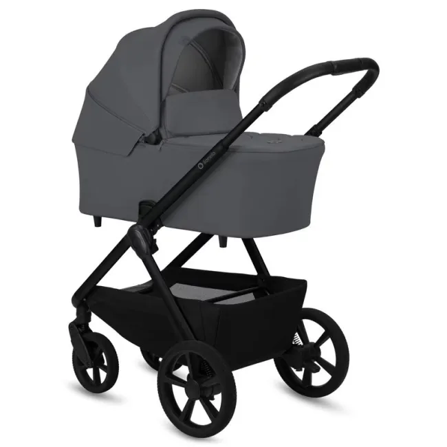 Carucior 2 in 1, Lionelo, Carmine, Parte sport si Landou anti-reflux, Salteluta ventilata, Reglare spatar, Suport de picioare, Maner reglabil, Sustine 22 kg, Cu accesorii, 0 luni+, Gri BYNLO-CARMINE_2IN1_GREY_STONE