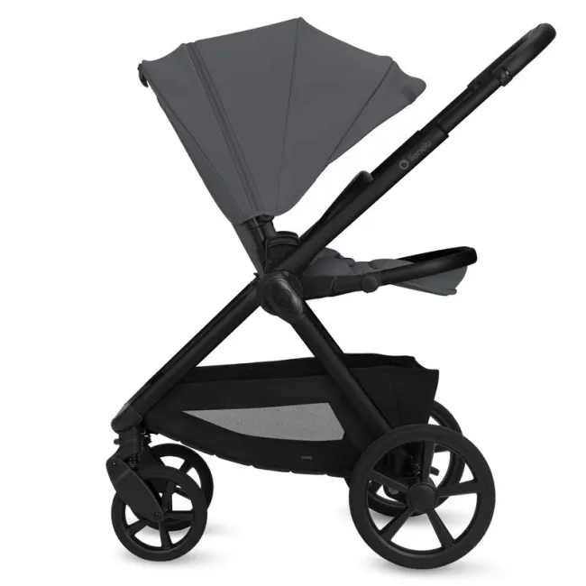 Carucior 2 in 1, Lionelo, Carmine, Parte sport si Landou anti-reflux, Salteluta ventilata, Reglare spatar, Suport de picioare, Maner reglabil, Sustine 22 kg, Cu accesorii, 0 luni+, Gri BYNLO-CARMINE_2IN1_GREY_STONE