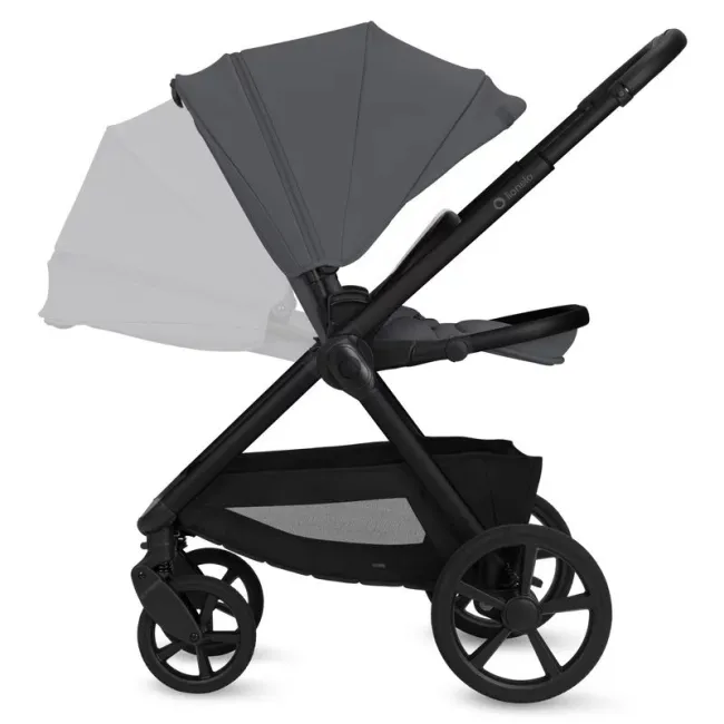 Carucior 2 in 1, Lionelo, Carmine, Parte sport si Landou anti-reflux, Salteluta ventilata, Reglare spatar, Suport de picioare, Maner reglabil, Sustine 22 kg, Cu accesorii, 0 luni+, Gri BYNLO-CARMINE_2IN1_GREY_STONE