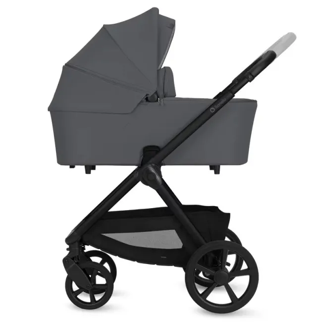 Carucior 2 in 1, Lionelo, Carmine, Parte sport si Landou anti-reflux, Salteluta ventilata, Reglare spatar, Suport de picioare, Maner reglabil, Sustine 22 kg, Cu accesorii, 0 luni+, Gri BYNLO-CARMINE_2IN1_GREY_STONE