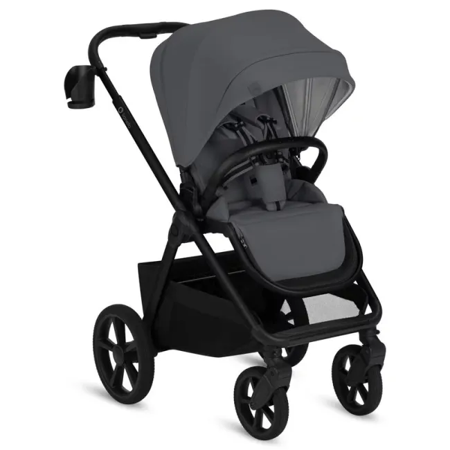 Carucior 2 in 1, Lionelo, Carmine, Parte sport si Landou anti-reflux, Salteluta ventilata, Reglare spatar, Suport de picioare, Maner reglabil, Sustine 22 kg, Cu accesorii, 0 luni+, Gri BYNLO-CARMINE_2IN1_GREY_STONE