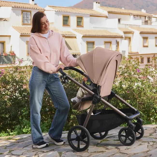 Carucior 2 in 1, Lionelo, Carmine, Parte sport si Landou anti-reflux, Salteluta ventilata, Reglare spatar, Suport de picioare, Maner reglabil, Sustine 22 kg, Cu accesorii, 0 luni+, Gri BYNLO-CARMINE_2IN1_GREY_STONE