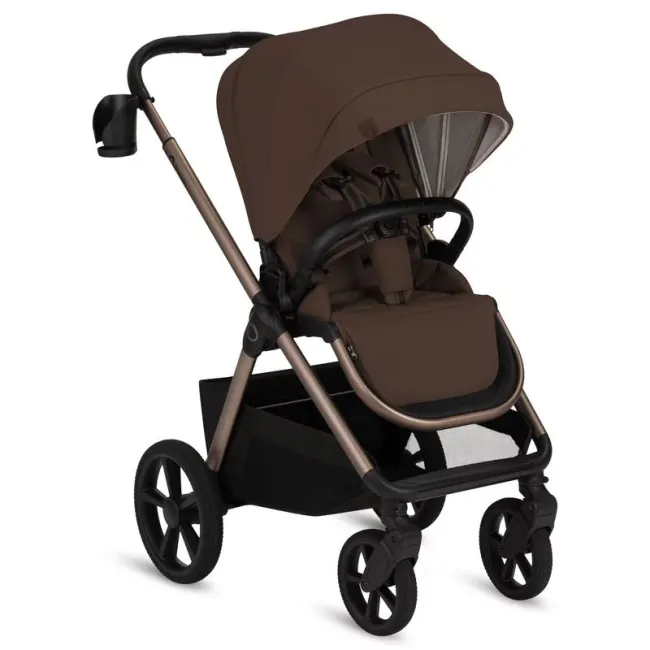 Carucior 2 in 1, Lionelo, Carmine, Parte sport si Landou anti-reflux, Salteluta ventilata, Reglare spatar, Suport de picioare, Maner reglabil, Sustine 22 kg, Cu accesorii, 0 luni+, Maro BYNLO-CARMINE_2IN1_BROWN_CHOCOLATE