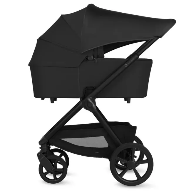 Carucior 2 in 1, Lionelo, Carmine, Parte sport si Landou anti-reflux, Salteluta ventilata, Reglare spatar, Suport de picioare, Maner reglabil, Sustine 22 kg, Cu accesorii, 0 luni+, Negru BYNLO-CARMINE_2IN1_BLACK_ONYX