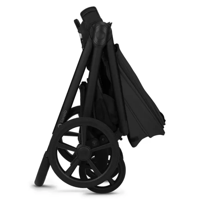 Carucior 2 in 1, Lionelo, Carmine, Parte sport si Landou anti-reflux, Salteluta ventilata, Reglare spatar, Suport de picioare, Maner reglabil, Sustine 22 kg, Cu accesorii, 0 luni+, Negru BYNLO-CARMINE_2IN1_BLACK_ONYX