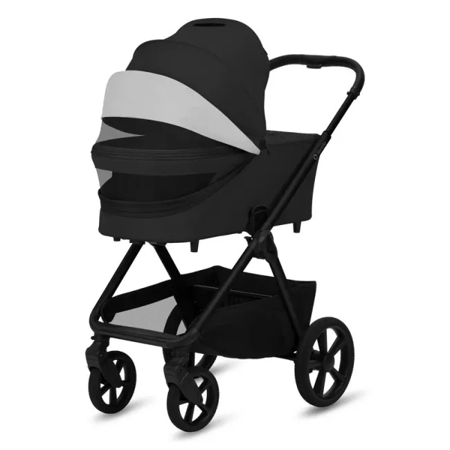 Carucior 2 in 1, Lionelo, Carmine, Parte sport si Landou anti-reflux, Salteluta ventilata, Reglare spatar, Suport de picioare, Maner reglabil, Sustine 22 kg, Cu accesorii, 0 luni+, Negru BYNLO-CARMINE_2IN1_BLACK_ONYX