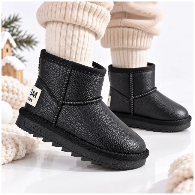 Cizme imblanite pentru fetita, superbaby, negru sidef, model simply beautiful, piele ecologica