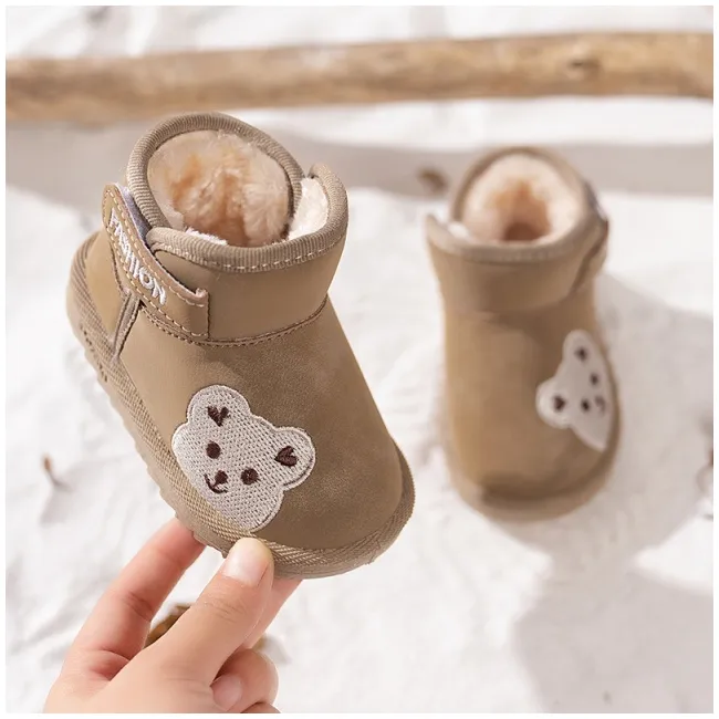 Cizme maro teddy, superbaby, piele ecologica, maro ad26