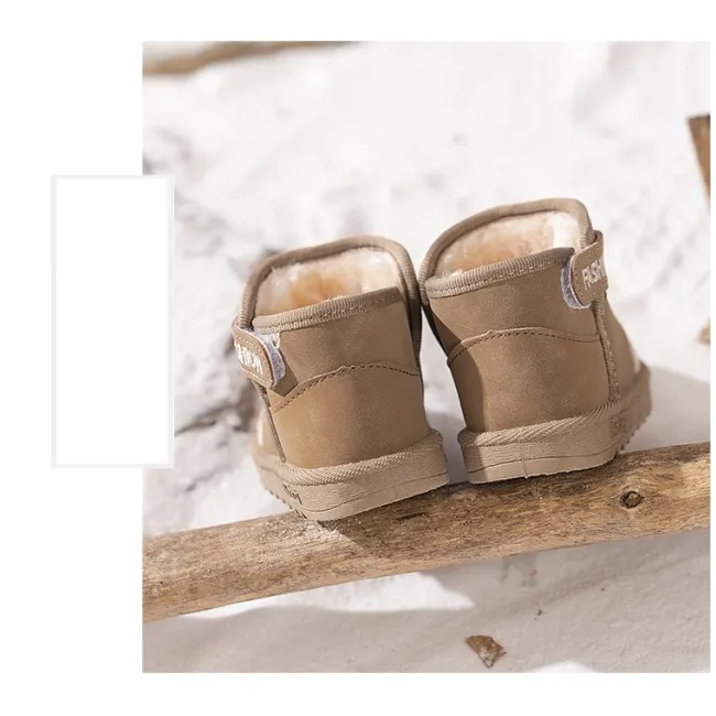 Cizme maro teddy, superbaby, piele ecologica, maro ad26