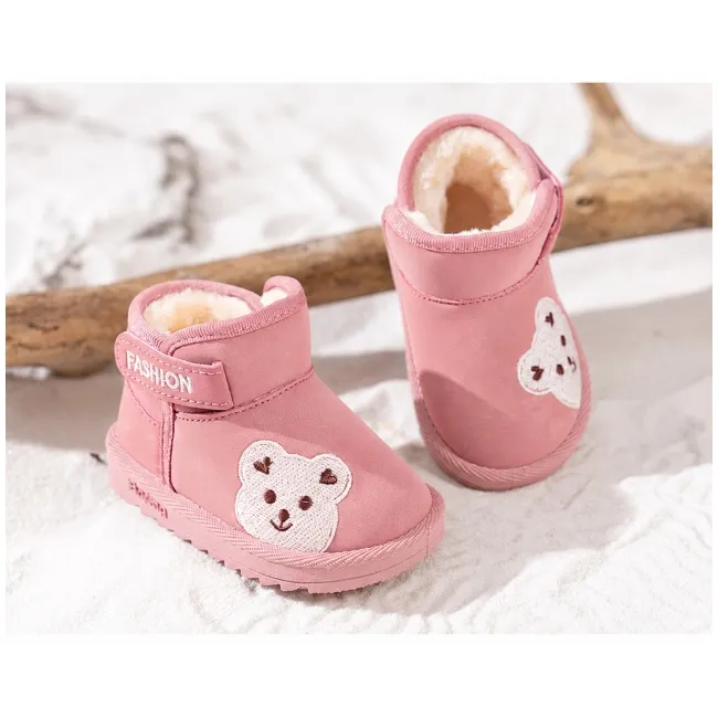 Cizme roz teddy, superbaby, fete, piele ecologica ad26