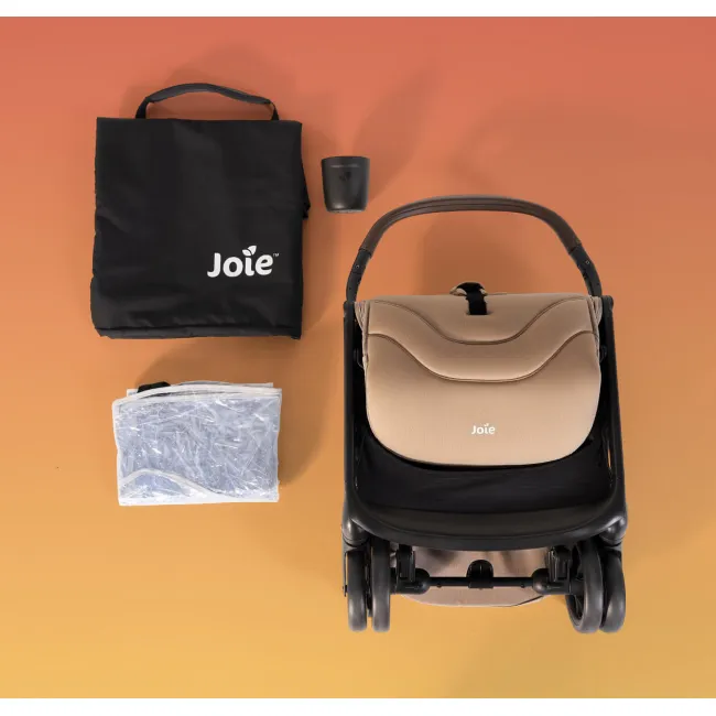 Joie - carucior ultracompact porto cashew, compatibil bagaj de cabina, pliere automata, de la nastere pana la 22 kg bbbs2501bacsw000