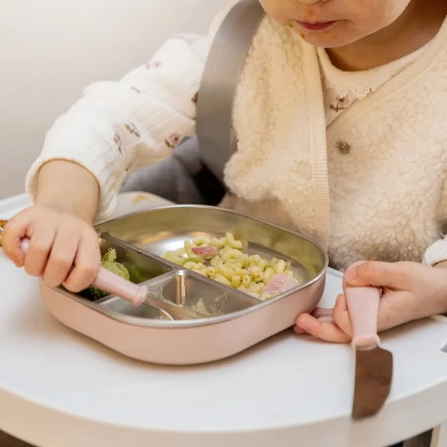 Set 3 tacamuri din inox Beaba pentru copii 12 luni+ Cotton Candy