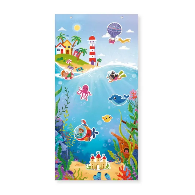 Set creativ mare cu abtibilduri  - lumea subacvatica