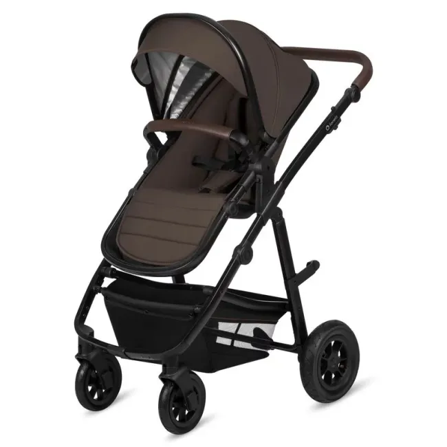 Carucior 3 in 1, Lionelo, Amber, Cadru aluminiu, Cu landou intarit si salteluta moale, Cu scoica auto testata ADAC, Reversibil, Cu accesorii, Geanta parinti, Pana la 22 kg, Maro BYNLO-AMBER_3IN1_BROWN_CHOCOLATE