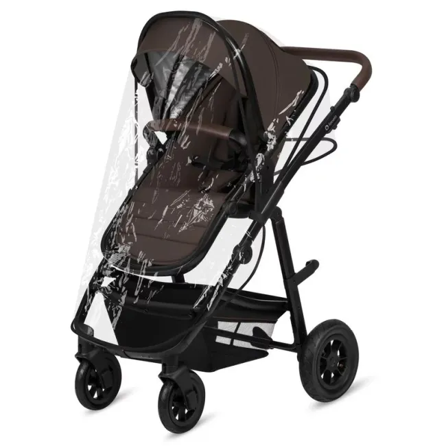 Carucior 3 in 1, Lionelo, Amber, Cadru aluminiu, Cu landou intarit si salteluta moale, Cu scoica auto testata ADAC, Reversibil, Cu accesorii, Geanta parinti, Pana la 22 kg, Maro BYNLO-AMBER_3IN1_BROWN_CHOCOLATE
