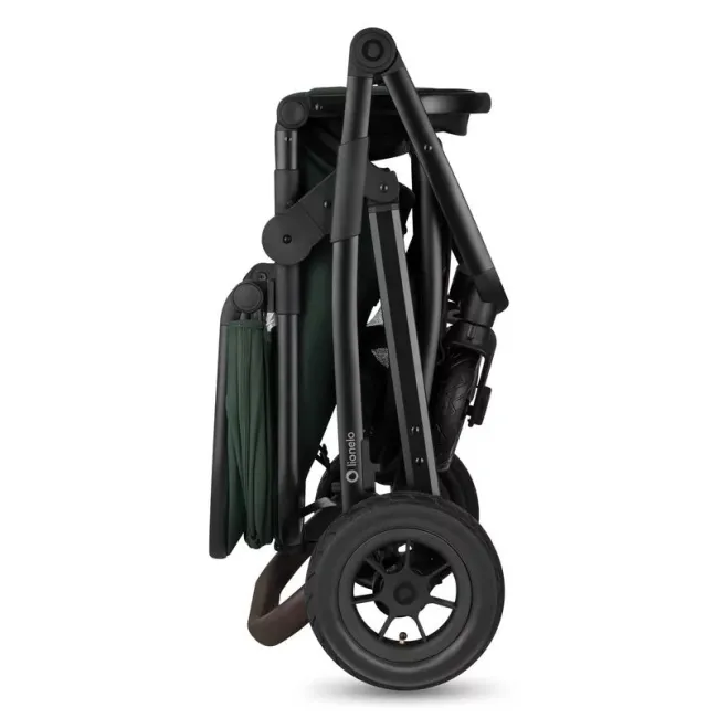 Carucior 3 in 1, Lionelo, Amber, Cadru aluminiu, Cu landou intarit si salteluta moale, Cu scoica auto testata ADAC, Reversibil, Cu accesorii, Geanta parinti, Pana la 22 kg, Verde BYNLO-AMBER_3IN1_GREEN_FOREST
