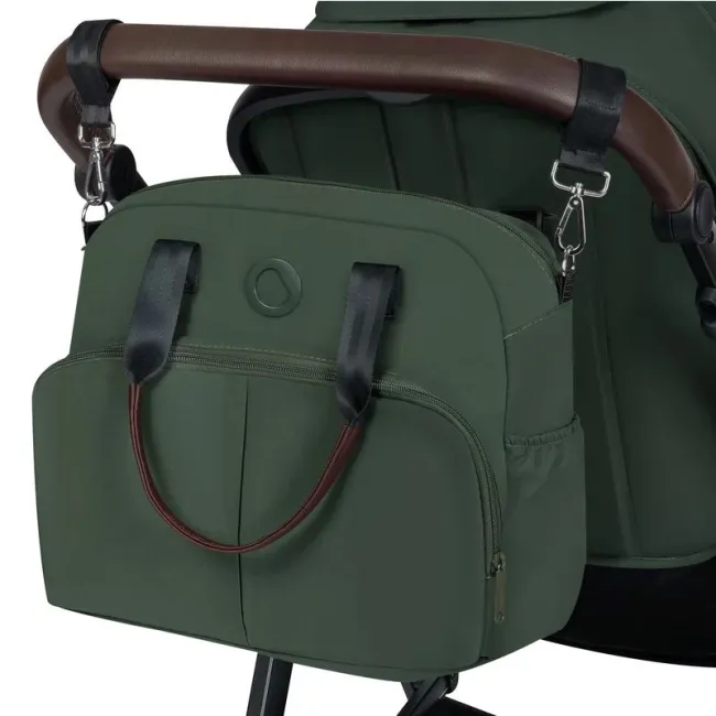 Carucior 3 in 1, Lionelo, Amber, Cadru aluminiu, Cu landou intarit si salteluta moale, Cu scoica auto testata ADAC, Reversibil, Cu accesorii, Geanta parinti, Pana la 22 kg, Verde BYNLO-AMBER_3IN1_GREEN_FOREST