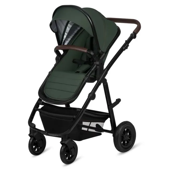 Carucior 3 in 1, Lionelo, Amber, Cadru aluminiu, Cu landou intarit si salteluta moale, Cu scoica auto testata ADAC, Reversibil, Cu accesorii, Geanta parinti, Pana la 22 kg, Verde BYNLO-AMBER_3IN1_GREEN_FOREST