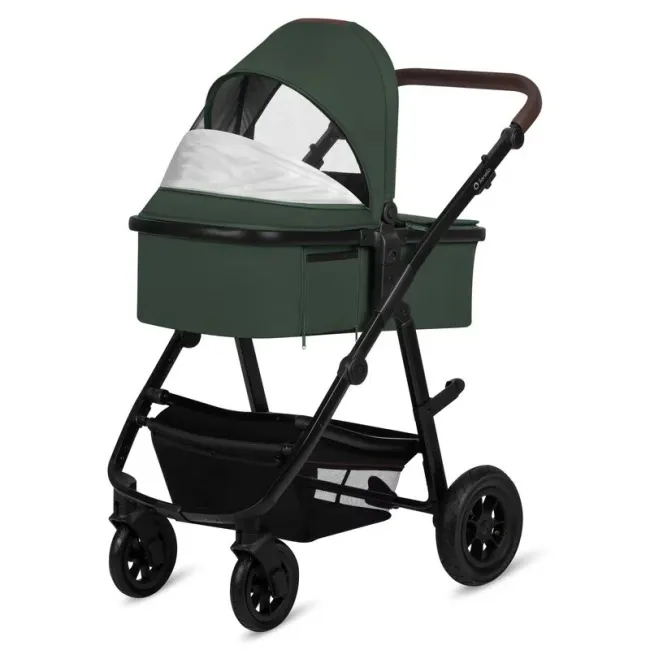 Carucior 3 in 1, Lionelo, Amber, Cadru aluminiu, Cu landou intarit si salteluta moale, Cu scoica auto testata ADAC, Reversibil, Cu accesorii, Geanta parinti, Pana la 22 kg, Verde BYNLO-AMBER_3IN1_GREEN_FOREST