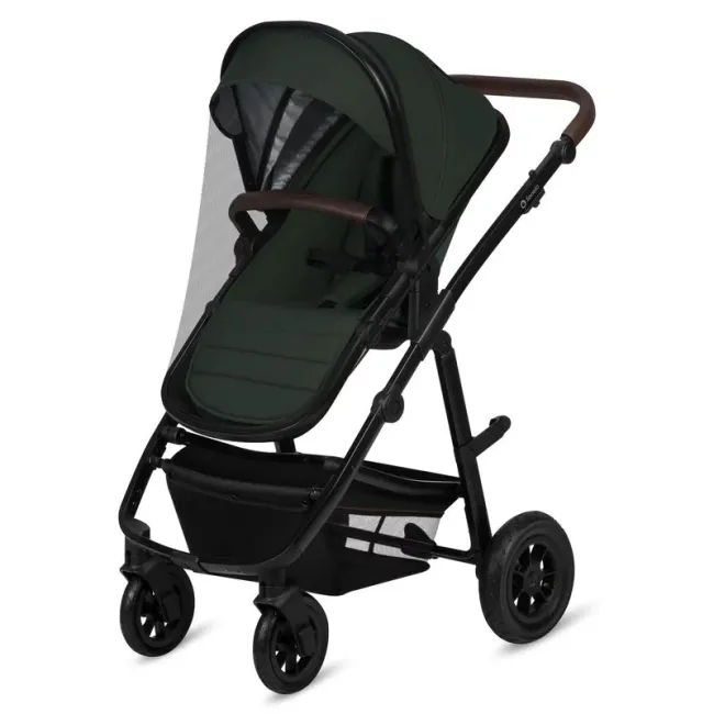 Carucior 3 in 1, Lionelo, Amber, Cadru aluminiu, Cu landou intarit si salteluta moale, Cu scoica auto testata ADAC, Reversibil, Cu accesorii, Geanta parinti, Pana la 22 kg, Verde BYNLO-AMBER_3IN1_GREEN_FOREST