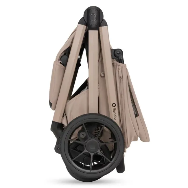 Carucior sport, Lionelo, Bett, Compact, Pliere rapida cu o mana, Copertina impermeabila UPF50+, Cu organizator ThermBag si accesorii, 6-48 luni, Sustine 22 kg, Bej Sand BYNLO-BETT_BEIGE_SAND