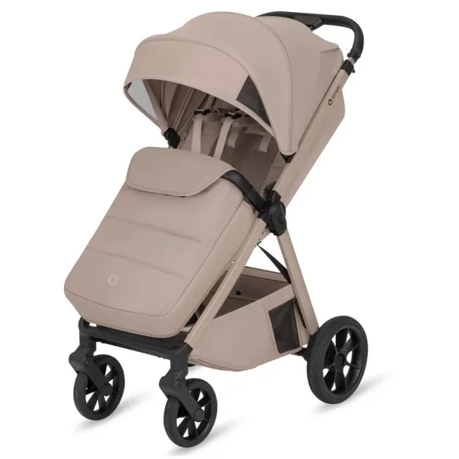Carucior sport, Lionelo, Bett, Compact, Pliere rapida cu o mana, Copertina impermeabila UPF50+, Cu organizator ThermBag si accesorii, 6-48 luni, Sustine 22 kg, Bej Sand BYNLO-BETT_BEIGE_SAND