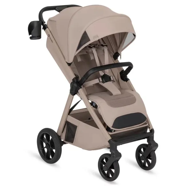 Carucior sport, Lionelo, Bett, Compact, Pliere rapida cu o mana, Copertina impermeabila UPF50+, Cu organizator ThermBag si accesorii, 6-48 luni, Sustine 22 kg, Bej Sand BYNLO-BETT_BEIGE_SAND